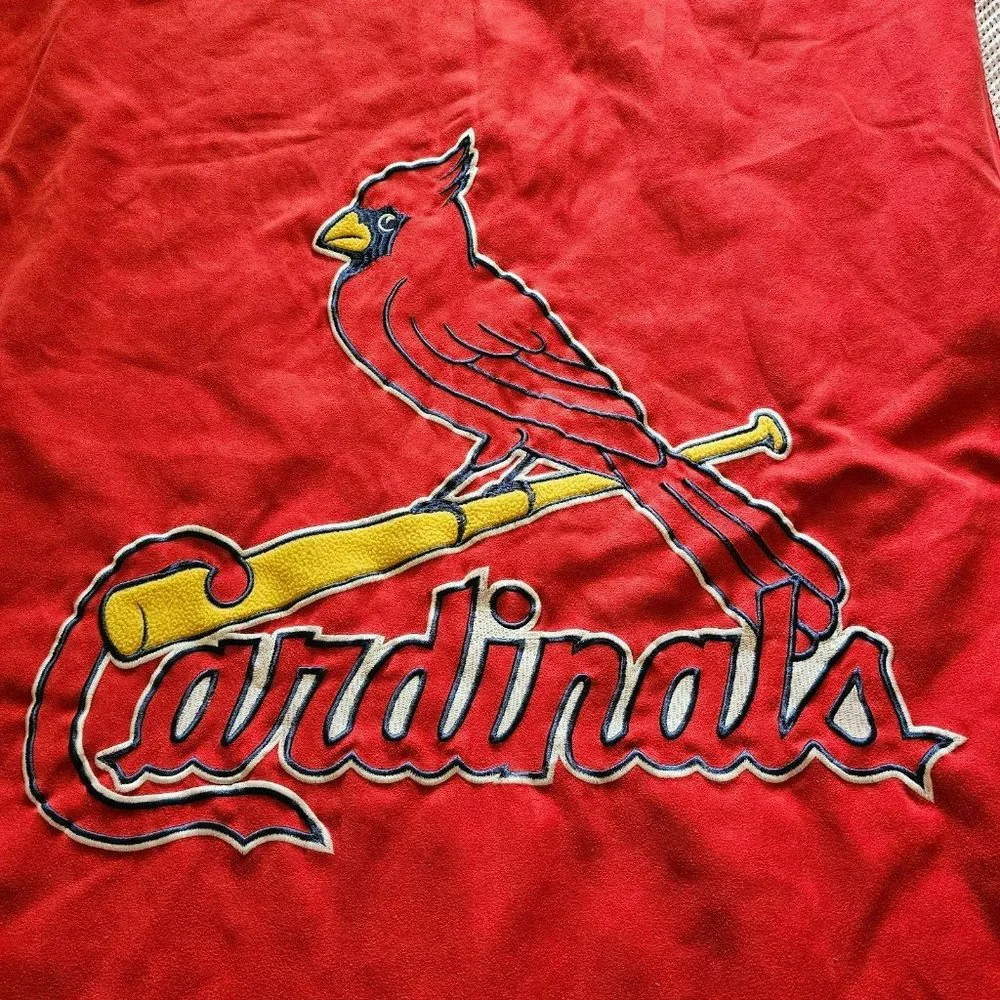 St Louis Cardinals Baseball Twin Size Comforter Blanket Embroidered Mesh 85x65